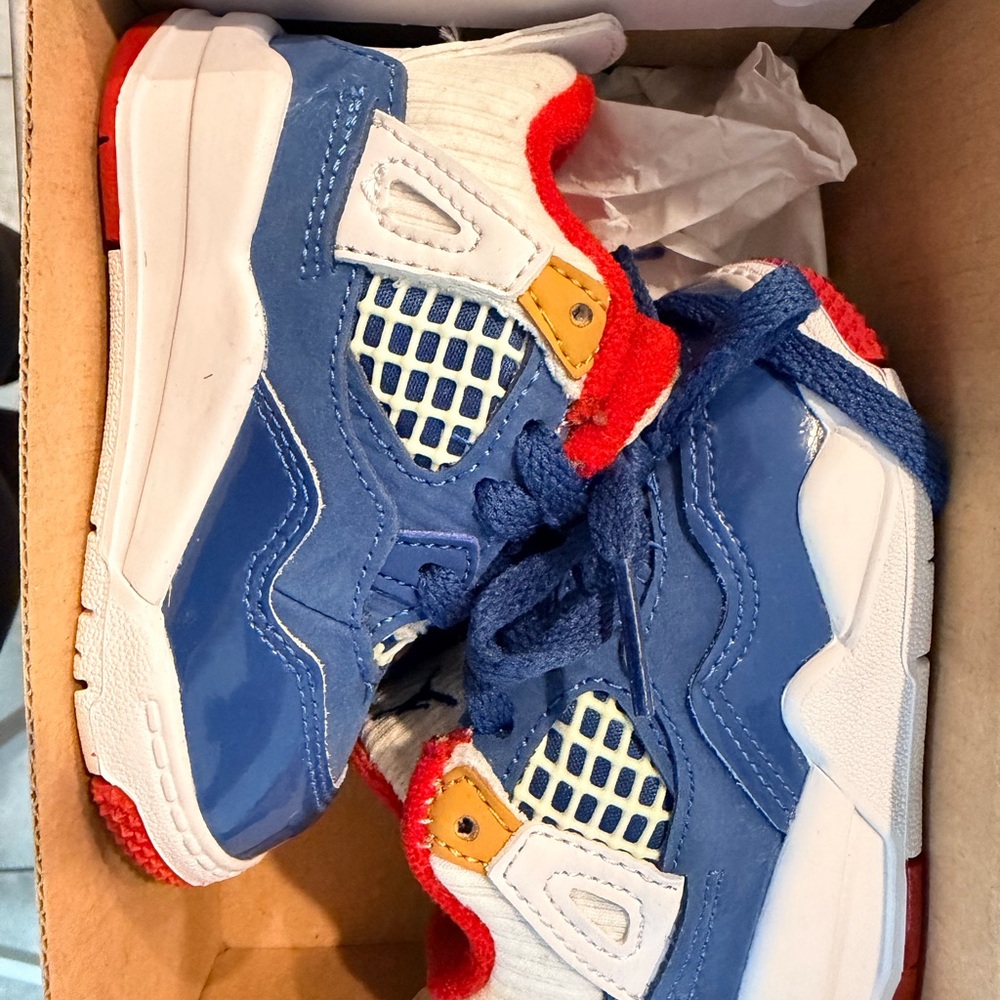 Jordan Kids Sneakers in Blue, Red, and White